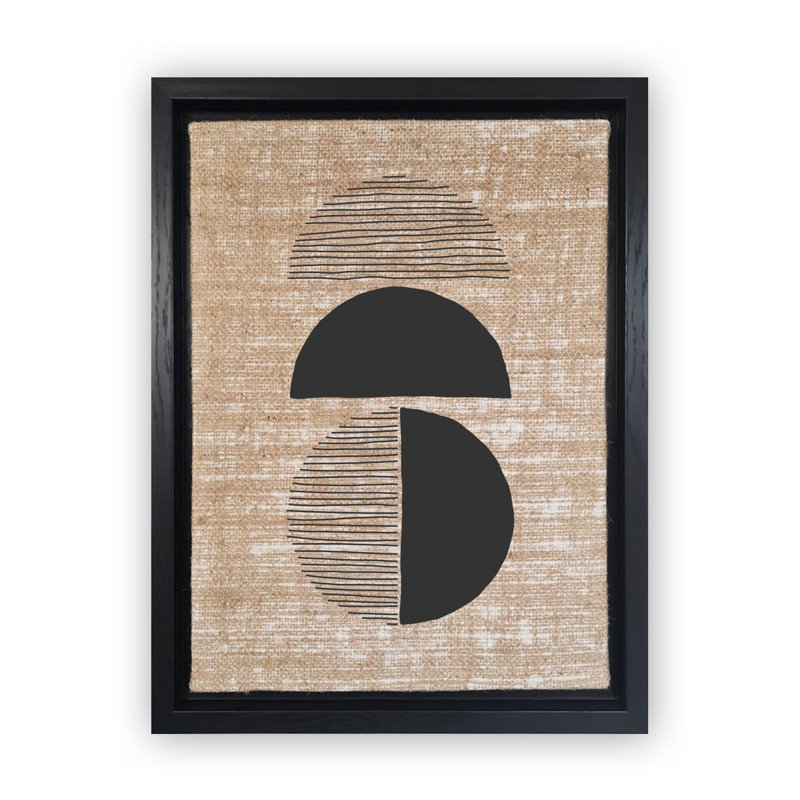 Peinture décorative sur toile, H 26 po x l 18,1 po, Noir, Noir