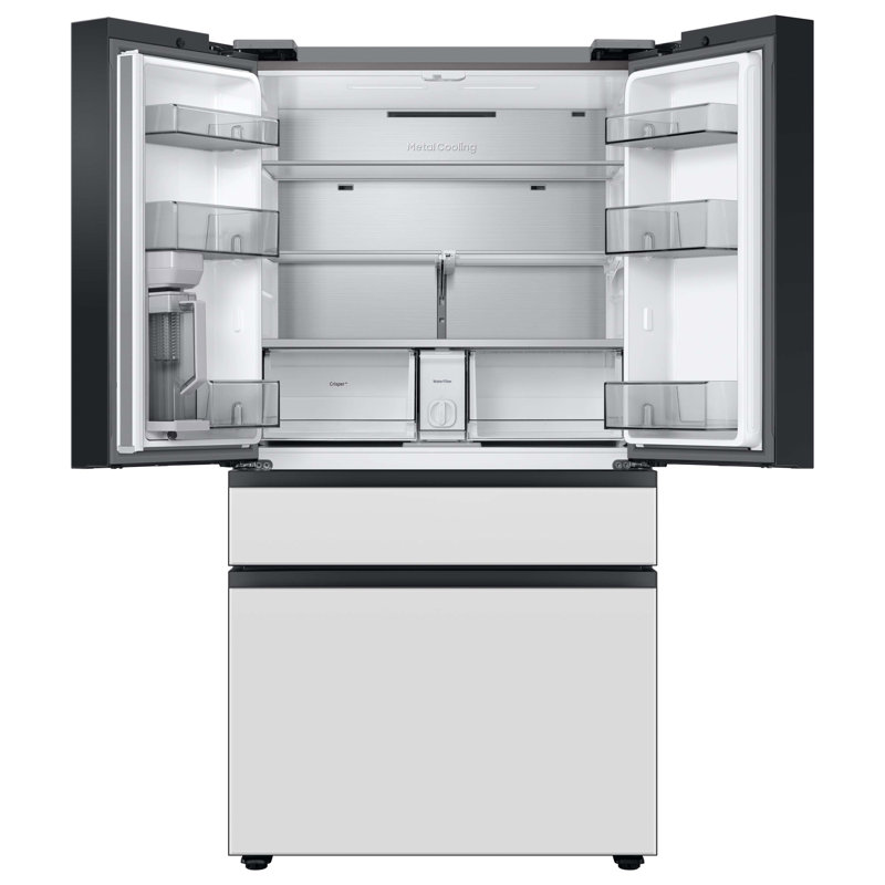 Samsung Bespoke 4-Door French Door Refrigerator (23 cu. ft.) with AutoFill Water Pitcher, White