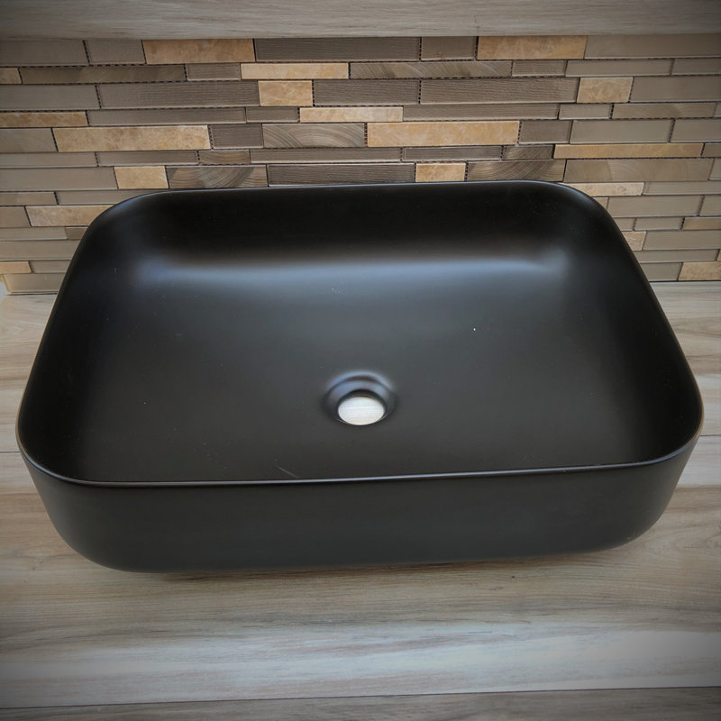 Juvia 15.75'' Matte Ceramic Rectangular Bathroom Sink