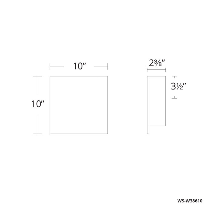 Square Aluminum Wall Light