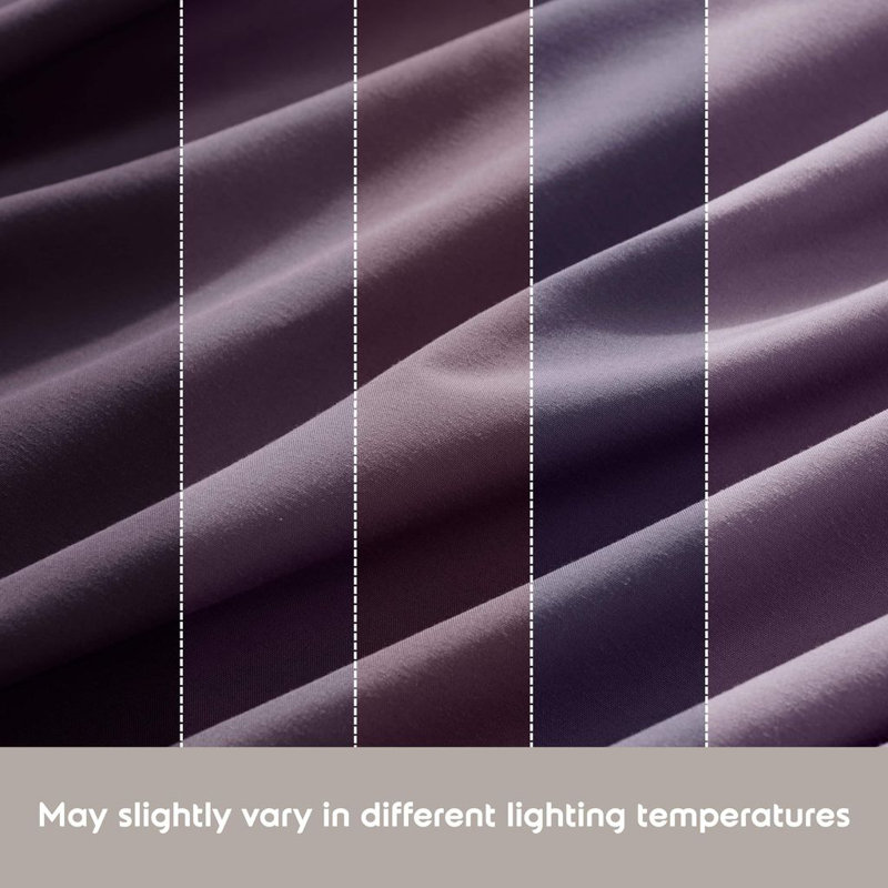 Hotel Collection Soft Breathable Bed Sheet Set with Deep Pocket Fitted Sheet, Eggplant Purple, King