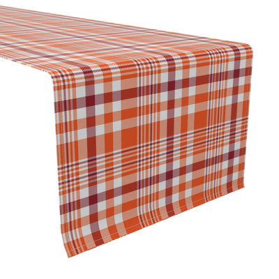Rectangular Plaid Cotton Twill Tablecloth