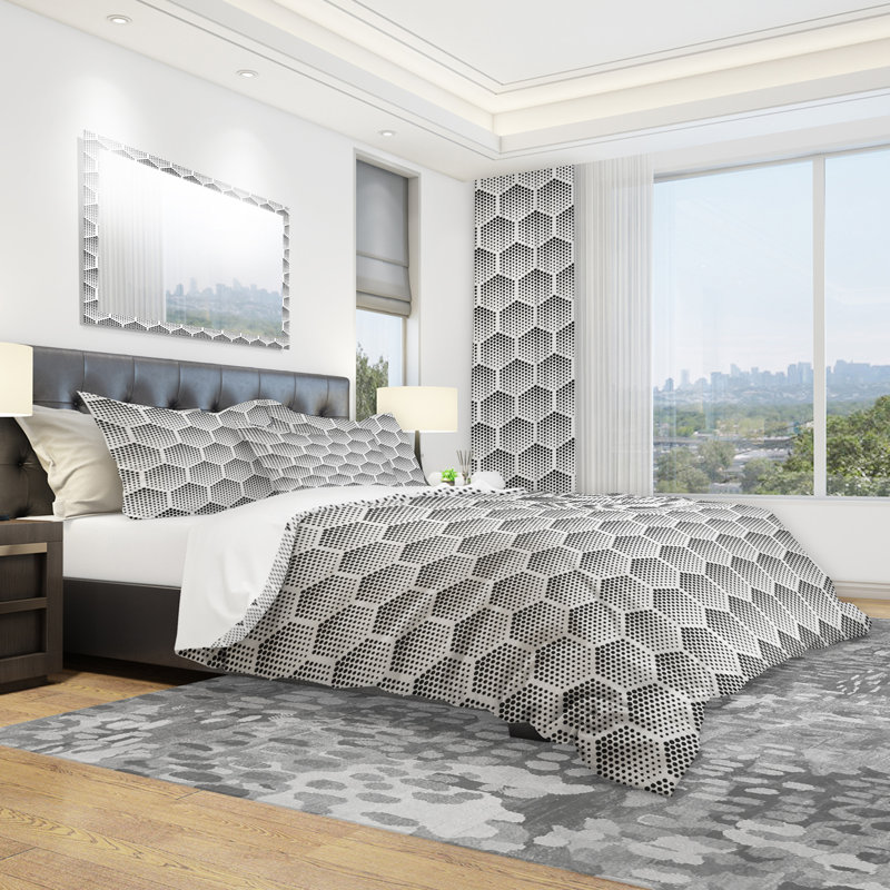 Ensemble de housse de couette moderne, Housse de couette très grand + 2 taies décoratives