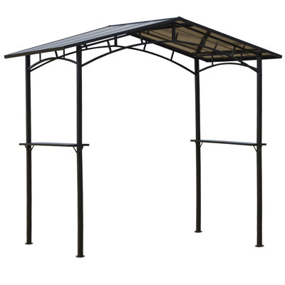 Auvent pour barbecue avec tablettes latérales Outsunny 8 'x 5'
