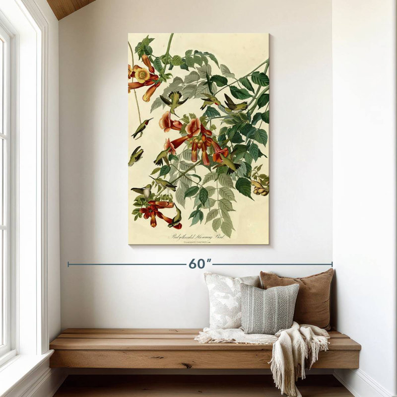 Brampt Ruby-Throated Hummingbird, 48" H x 32" W