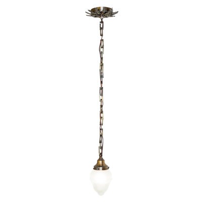 5" Wide Fancy Floral W/Colonnade Globe Mini Pendant