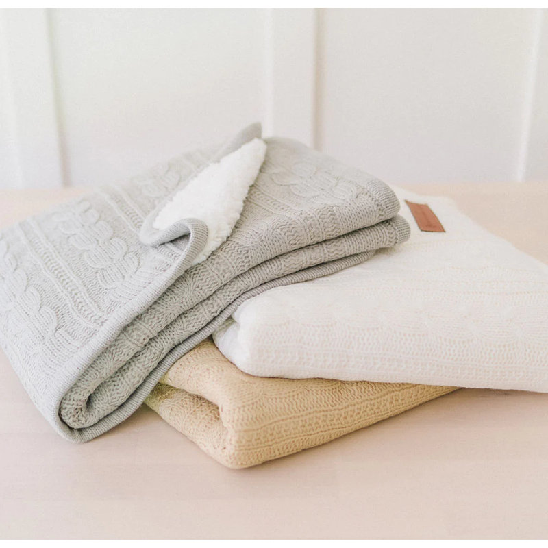 Cotton Blend Stroller Blanket, Butterscotch