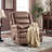 35.8'' Wide Classic Faux Leather Swivel and Glider Manual Recliner-1290568832