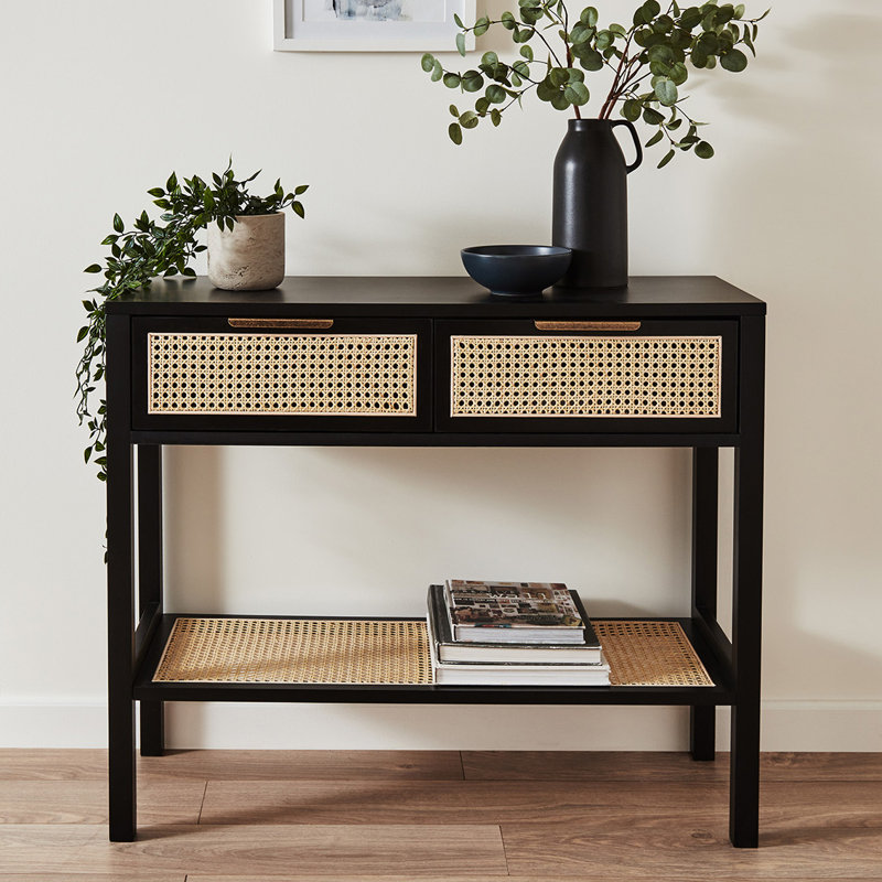 Tenaya 95cm Console Table, Black