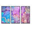 Mauve et bleu liquide Art VI - ensemble de 3 impressions sur toile flottante-1010988778-1010988779