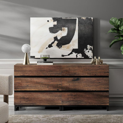 Nellie 3-Piece Bedroom Furniture Set, 63 Inches Dresser &Chest With 6 Drawers, 2 Nightstand With 2 Drawers, Side Table For Bedroom, Bedroom Furniture by Latitude Run