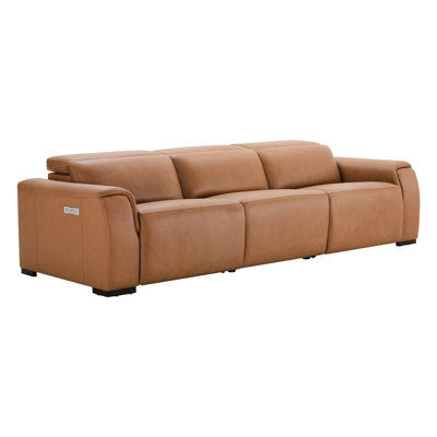 Thea 3 - Piece 111'' Genuine Leather Power Reclining Sofa