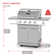 Nexgrill 4 - Burner Freestanding Propane Gas Grill with Side Burner and Cabinet