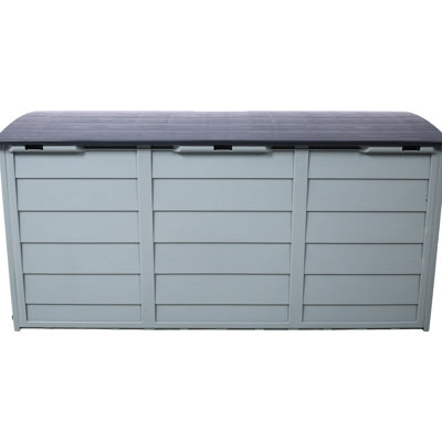 Outdoor Pool Deck Box - 75 Gallon Resin Storage Shed With Wheels For Patio Furniture, Garden Tools In Backyard All Weather Organization