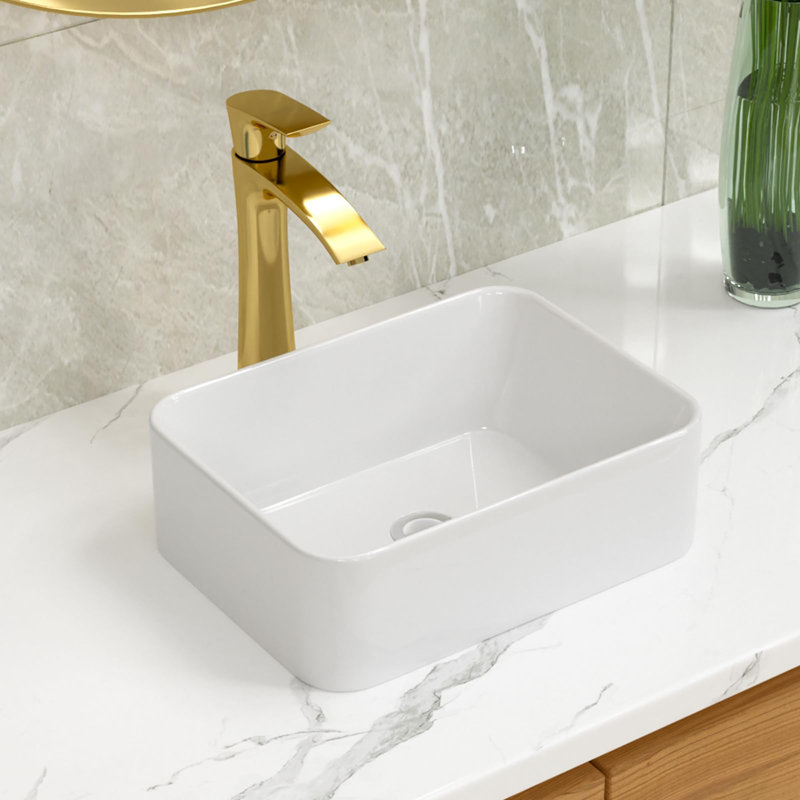 Vessel Sink Rectangular 16"x12" Rectangle Bathroom Sink