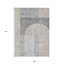 Tapis extérieur lavable à motif géométrique gris argenté et beige 9 pi x 12 pi