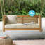 Balancelle en teck avec coussin Blaine-2095279562
