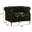 Ensemble de salon en velours 3 pièces-115996826