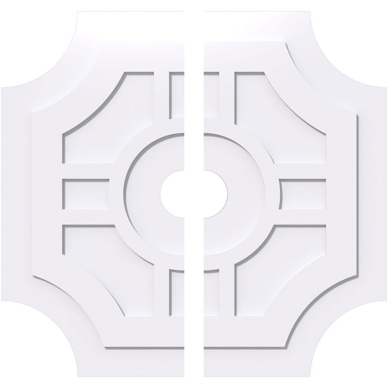 Médaillon de plafond contemporain en PVC de qualité architecturale 36 po x P 12 1/2 po x P 1 po Knox