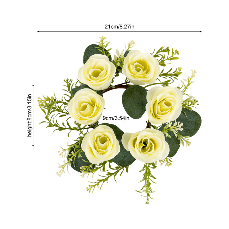 Arrangement de panier suspendu en sapin, Beige
