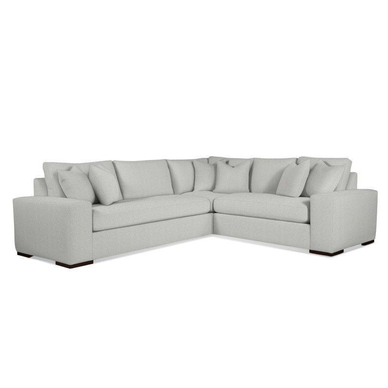 Canapé modulaire Memphis, Café, Accoudoir à droite (vu de face), Sunbrella beige à fines rayures; 6205-74