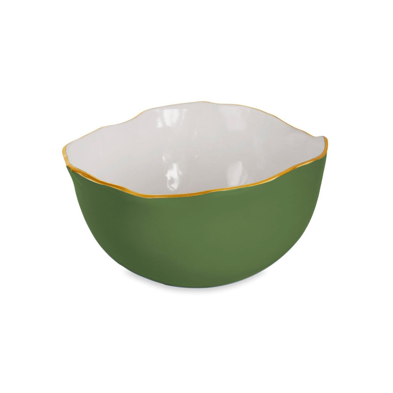 Grand bol Encanto Osaka, Blanc / vert feuille