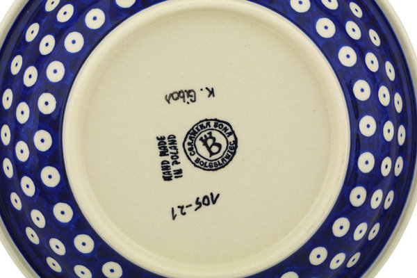 Blue Eyed Peacock Stoneware Pasta Bowl