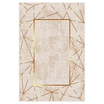 Luxury Hall Carpet - 100% Velvet Fabric, 3.3 x 9.8 ft | 100% Cotton Sole, Pile Height: 0.4 in, Total Height: 0.5 in | Antibacterial, Non-Slip, Machine Washable, 3D Digital Printing | Elegant Design for Home Décor