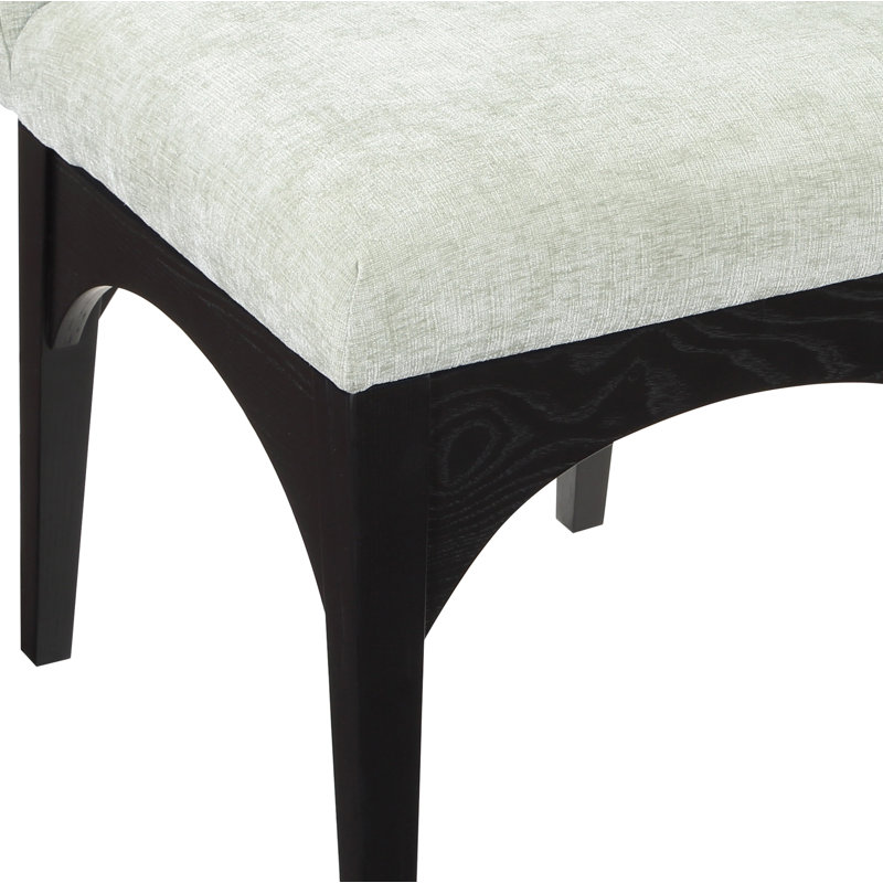 Waldorf 19.75'' H Upholstered Side Chair, Black, Mint Chenille