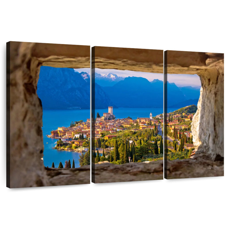 Sebbie vue de Malcesine, H 42 po x l 65 po