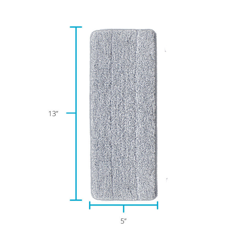 Gray Machine-Washable Spin Mop Pad Replacements, 2-Pack