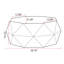 Table basse de style rétro 38 po à motif tridimensionnel 38 po, blanc (même SKU: W757102838)