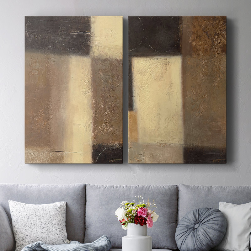 Toile tendue ivoire et onyx I-Premium Gallery - prête à être accrochée, H 18 po x l 24 po