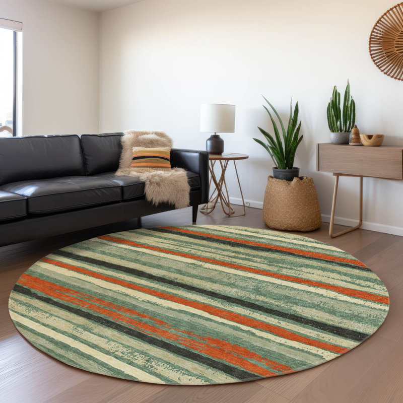Tapis intérieur / extérieur vert Sylira , 8' x 8'