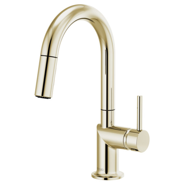 Odin® Pull-Down Prep Faucet with Arc Spout, Polished Nickel, Lever