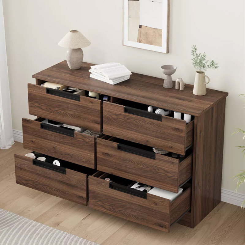 Commode 6 tiroirs pour chambre à coucher