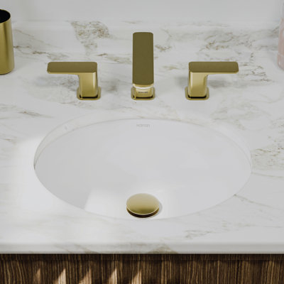 Karran Valera 18" Oval Undermount Vitreous China Bathroom Sink in White