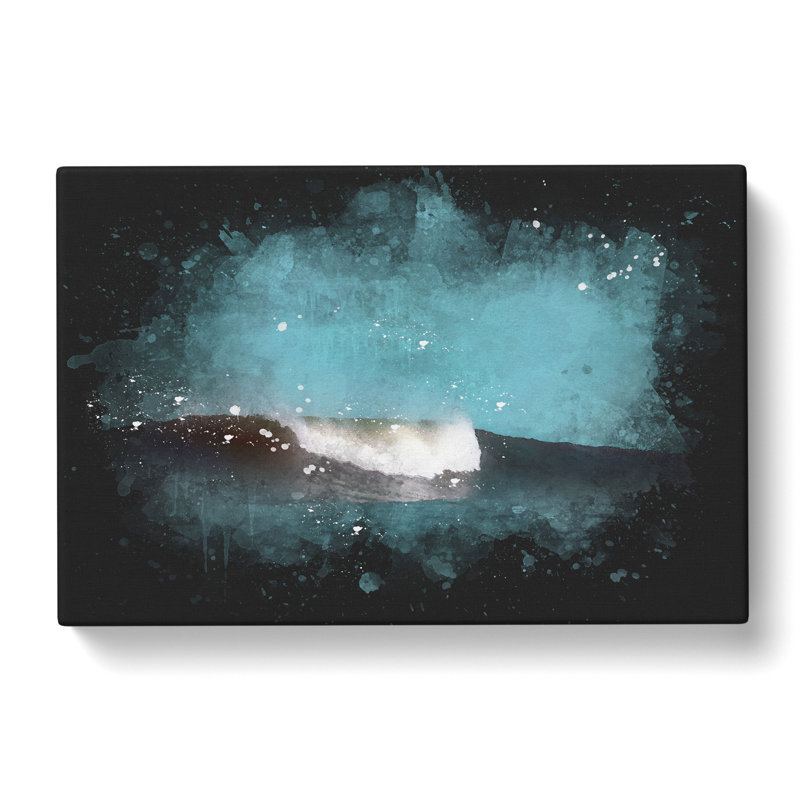 Wave Curl - Wrapped Canvas Print, 60cm H x 91cm W x 3cm D