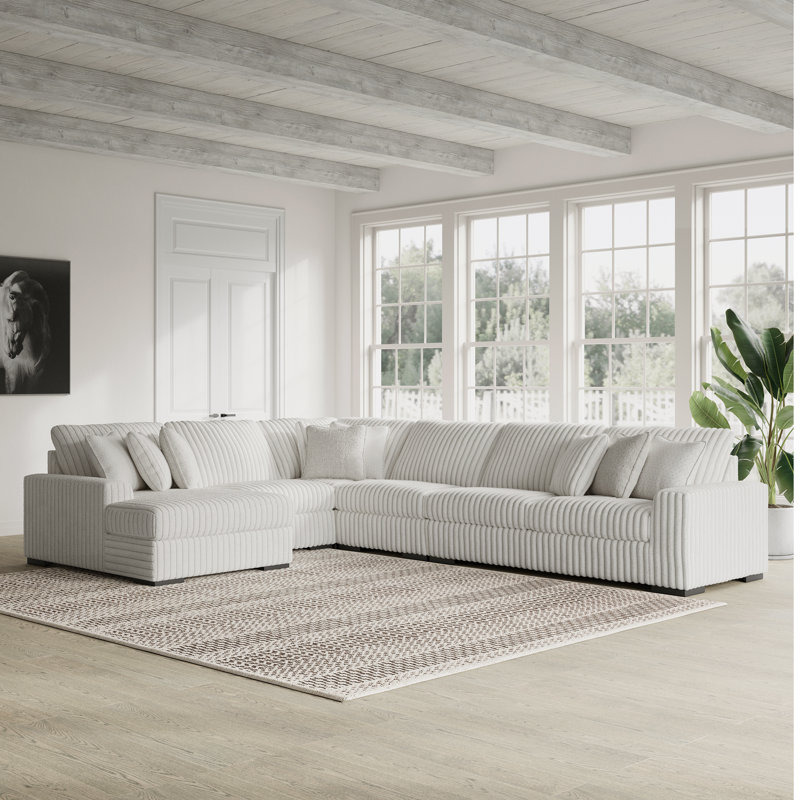 Canapé modulaire 5 pièces avec méridienne Stupendous, Right Hand Facing, H 41 po x l 135 po x P 172 po