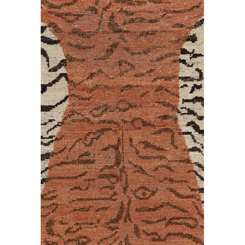 Burano Hand Knotted Wool Animal Print Area Rug, Rectangle 8' x 10'