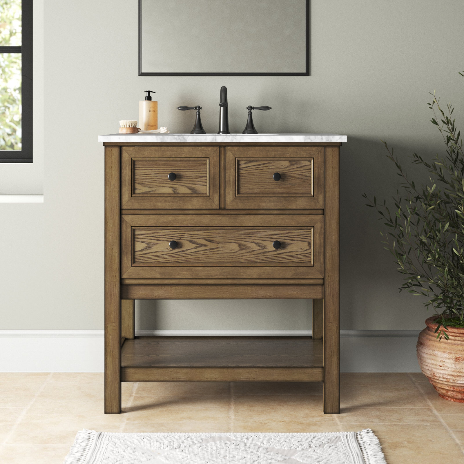 Bonsai 30'' Single Bathroom Vanity, Driftwood