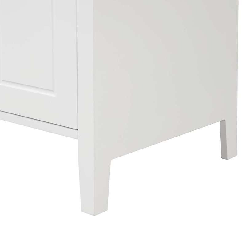 Meuble-lavabo 24 po avec lavabo, meuble-lavabo avec 2 tiroirs et porte, tablette réglable, Blanc