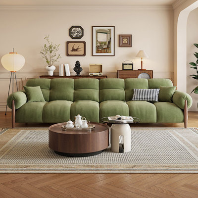 Coussin modulaire en polyester vert