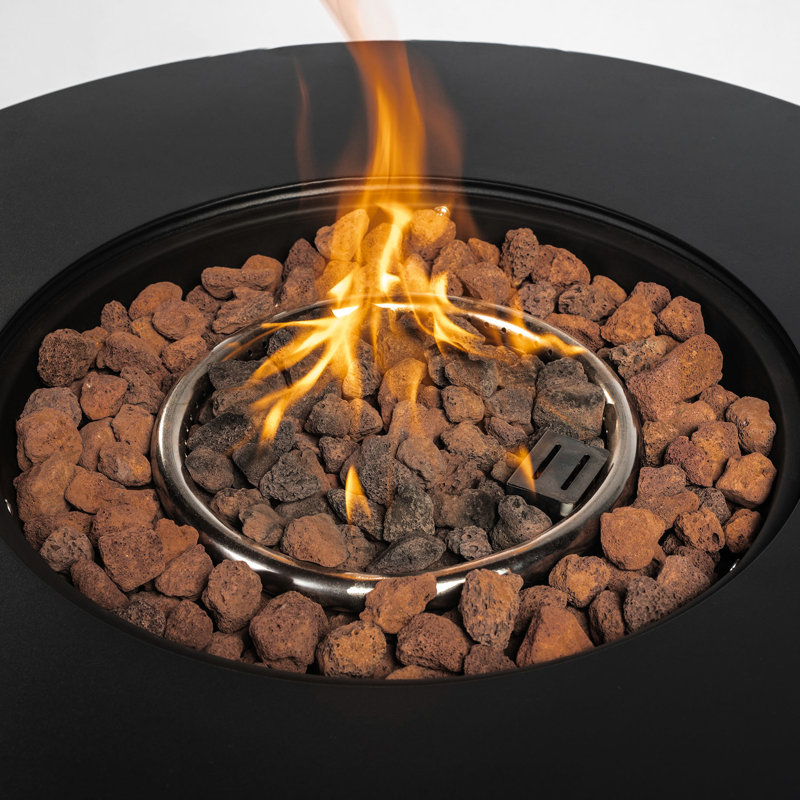 40000Btu Propane Fire Pit Table Outdoor, 30Inch With Lava Rocks Pit, 40000Btu, Stainless Steel