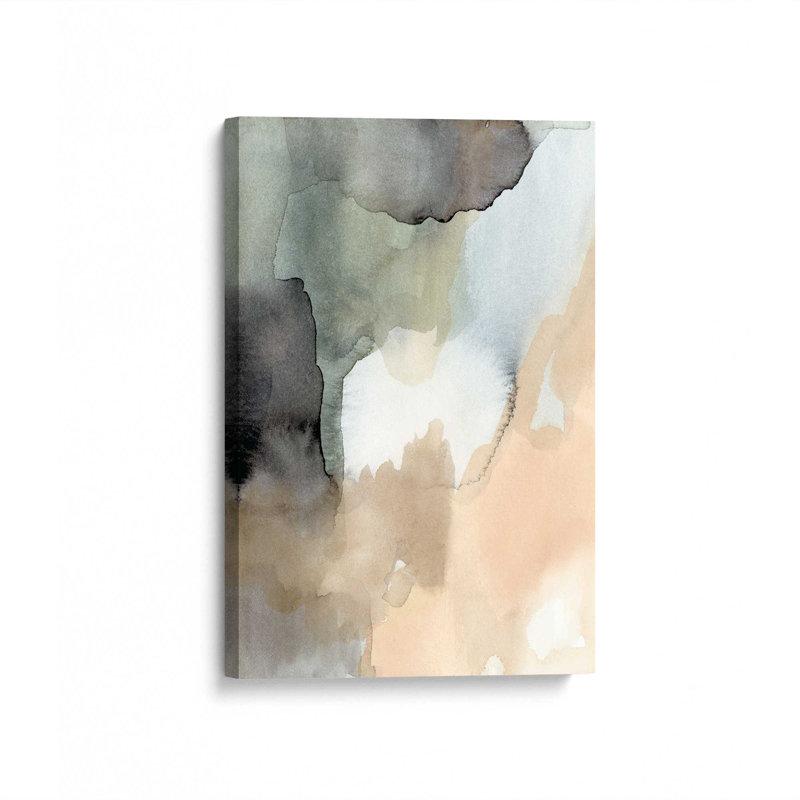 Tons organiques dans l'aquarelle I, toile tendue, H 18 po x l 12 po