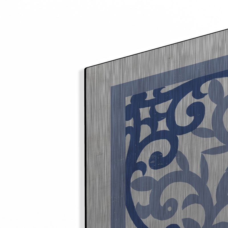 «Blue Tile V» par Cindy Jacobs, H 36 po x l 36 po