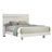 Modern White Queen Bed Set With LED & 2 Nightstands – Platform Design