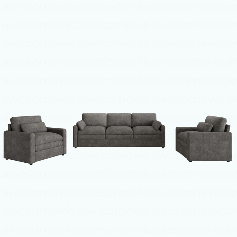 Ensemble de canapé rembourré Cozy, Gris