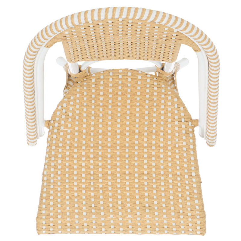Torino Outdoor Dining Side Chair, Natural Wash/White