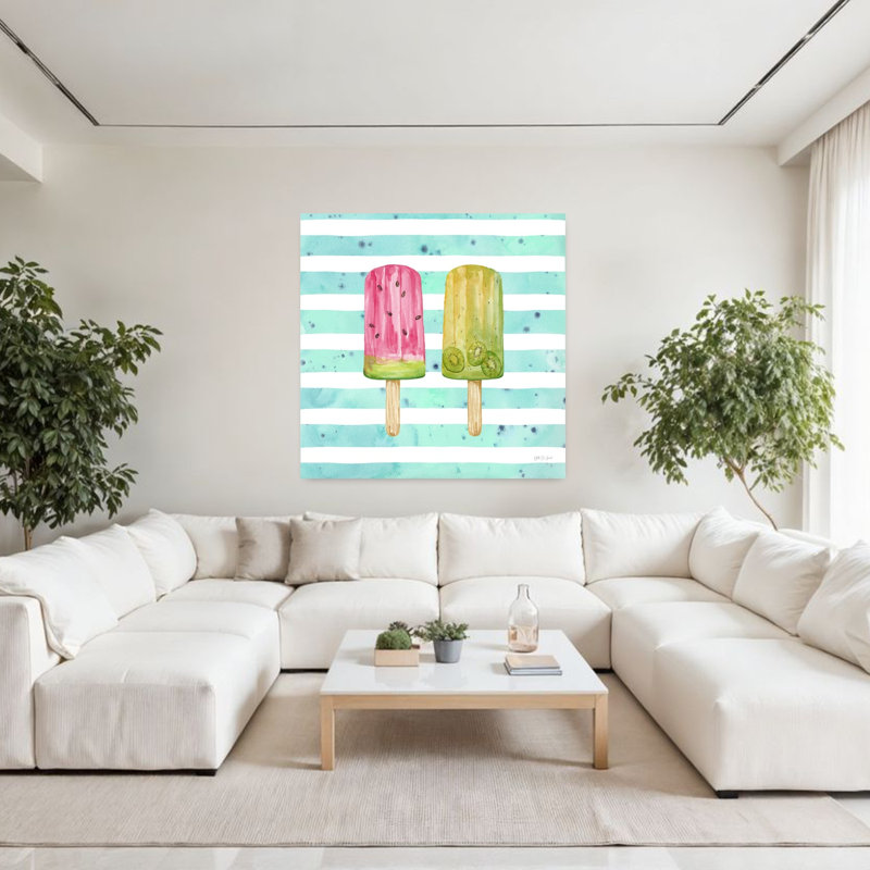 Popsicles fruitées Art contemporain, H 48 po x l 48 po